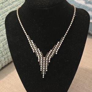Elegant Silver and Black Necklace